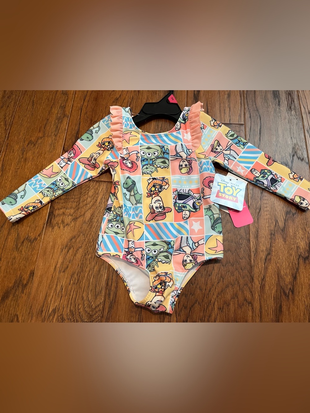 NWT Disney Toy Story Infant Toddler Rash Guard Swimsuit